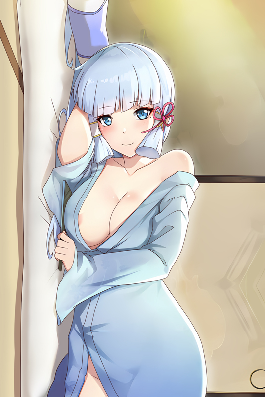 Genshin Impact Kamisato Ayaka Anime Tapestry Wall Art Poster Home Tapestries Bedroom Decor 100x150cm(40x60in)