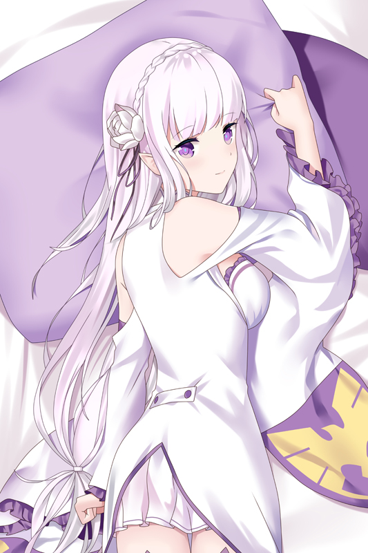 ReZero Emilia Anime Tapestry Wall Art Poster Home Tapestries Bedroom Decor 100x150cm(40x60in)