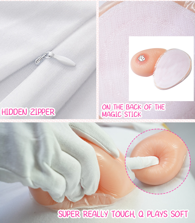 3D Sexy Oppai Inner Silicone Elastic Breast Water-Drop Shape